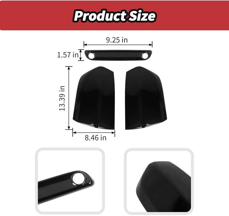 JeCar Smoked Tail Light Cover 3rd Third Brake Light Cover Trim Guards for 2011-2014 Chrysler 300/300C - Image 4